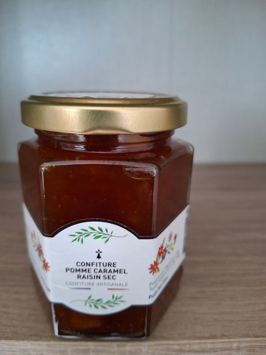 Confiture de Pomme caramel raisin sec